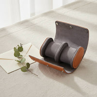 Leather Watch Travel Case Dustproof Portable Watch Holder Secure Storage Suede Interior for Travelers
