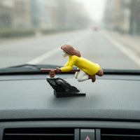 Witch Car Dashboard Ornament No Batteries Needed Wizard Drift Ornament