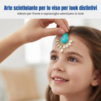 Face Crystal Sticker, Princess Crystal Forehead, Kids Party Makeup Accessory