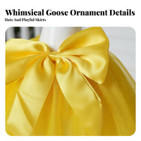 Seasonal Decor Goose Statue Dress Set Festive Design Goose Statue Clothes Set Easy To Install for Garden, Front Door, Patio