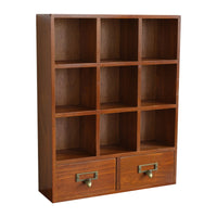 Wooden Desktop Organizer with Drawers Vintage-Style Desktop Organizer with Drawers Space-Saving for Vanity