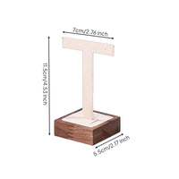 Walnut Jewelry Display Set Velvet Lined Wooden Jewelry Holder for Showcase