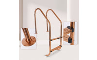 Rose-Gold Pool Ladder with Handrails Heavy-Duty Pool Ladder with Non-Slip Steps Sturdy Long-Lasting