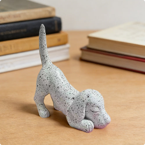 Dog Jewelry Holder Stylish Resin Dog Figurine Cute Home Decor for Entryway