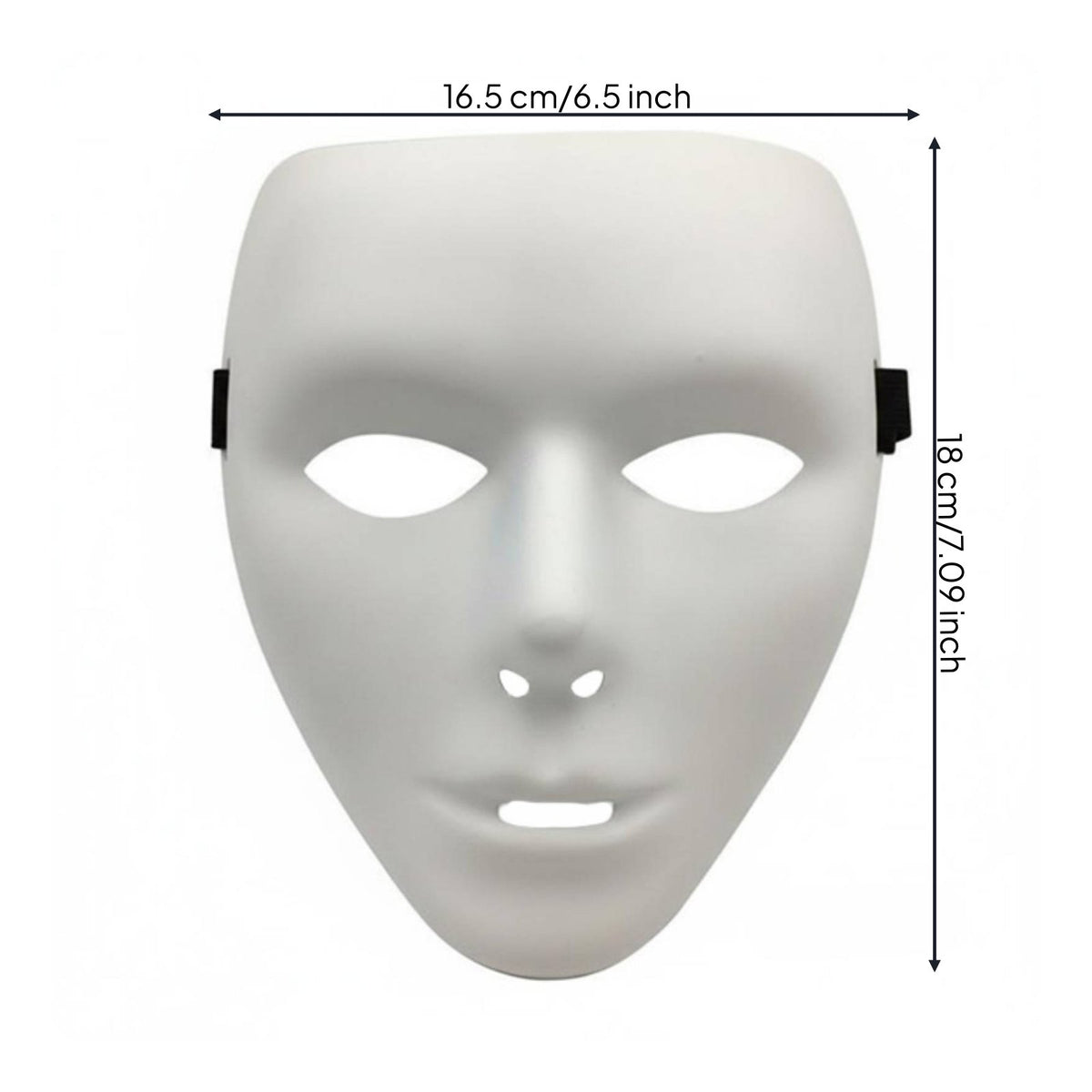 Hip Hop Dance Mask Paintable White Blank Face Mask Lightweight for Dancers, Men