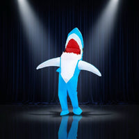 Inflatable Shark Costume Halloween Shark Cosplay Outfit Full Body for Party
