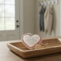 Heart Baseball Keychain Faith and Courage Baseball Ornament Keychain Great Gift