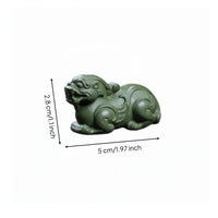 Zisha Clay Mythical Guardian Statue Artisanal Yixing Clay Tea Plaything