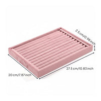 Velvet Band Tray Secure Slots Band Display Tray for Countertop