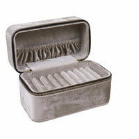 Bracelet Storage Box Lined Interior Zippered Jewelry Storage Box Structured