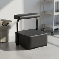 Salon Shampoo Bowl Footstool Wear Resistant Backwash Station Ottoman Adjustable Feet Standalone Footrest Stool for Spa