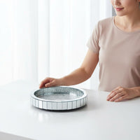 Rotating Makeup Organizer Rhinestone Decoration Rotating Cosmetic Tray Sparkling Design Household Storage for Dresser