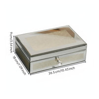 Glass Jewelry Box Luxury Jewelry Organizer Compact Band Earring Necklace Box