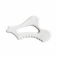 Ceramic Gua Sha Tool Contoured Ceramic Gua Sha White