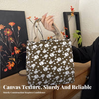Canvas Utility Handbag Large Capacity Tote Bag Lightweight for Shopping, Outdoor