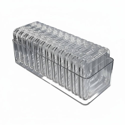 Dustproof Press-on Nail Storage Box Dust-Proof Press on Nail Storage Box Transparent for Makeup Users, Women, Desktop, Dresser, Bathroom