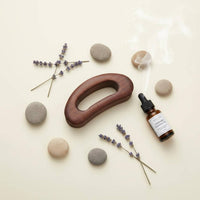 Carbonized Wood Massage Board Full Body Use Gua Sha Portable for Spa