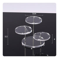 Acrylic Step Display Stand Space Saving Perfume Stand 4-Tier for Shop Window