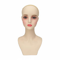 Mannequin Head with Shoulders Tapered Torso Hairpiece Bust Mannequin Elegant Hairpiece Display Bust
