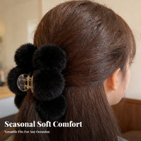 Faux Hair Grip Large Size Textured Puff Hair Grip Soft Grip Strong Hold Nonslip for Women, Informal Outsideside Ings