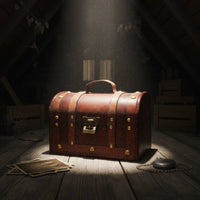 Vintage Wooden Box Decorative Wooden Keepsake Box with Lock Retro Treasure Chest Versatile Antique Design Chest