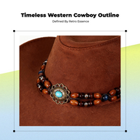 Cowboy Hat, Western Sun Hat, Wide Brim Fedora for Travel
