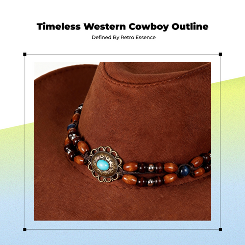 Cowboy Hat, Western Sun Hat, Wide Brim Fedora for Travel
