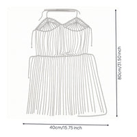 Rhinestone Body Chain with Fringe Lightweight Jewelry Crystal for Women