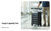 Large Capacity Hardshell Luggage Telescopic Handle Hardshell Trolley Built-in Combination Lock Suitcase Lightweight Design for Vacationers, Frequent Flyers, Business Professionals, Vacation, Vacations, Airports, Short Trip Escape Getaways