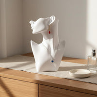 3 Pieces Necklace Bust Stand Sturdy Jewelry Mannequin Bust for Countertop