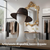 Mannequin Head Stand Lightweight Textile Covered Head Form Linen Finish