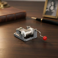 Manual Hand-Crank Melody Box Movement Cylindrical Drum Small Mechanism