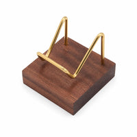 Open Design Stone Holder Waxed Finish Mineral Sample Display Stand