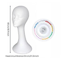 2 Pieces Cosplay Head Model Lightweight Foam Mannequin Head for Salon