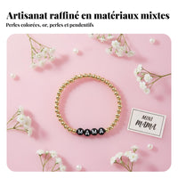 2 Pieces Mama Mini Bracelet Set New Mom Gift Mama and Mini Bracelet Set
