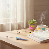 DIY Beadable Pen Black Ink Beadable Pen Comfortable Grip for Students, Crafters