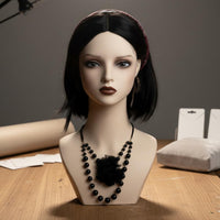 PVC Hairpiece Display Head Long-Lasting Jewelry Display Head Easy to Clean