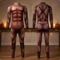 Printed Muscle Suit Fitted Adult Clothing Form-Fitting for Cosplay