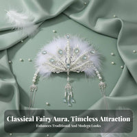 Traditional Chinese Attire Hair Adornment Fairy-Like Design Traditional Chinese Attire Hair Accessory Bead Tassel Headdress