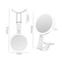 3-Color Light LED Makeup Mirror Dimmable Beauty Tool Foldable for Dressing Table, Travel