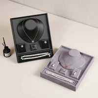 Velvet Jewelry Stand Set Scratch Protection Accessory Storage for Countertop