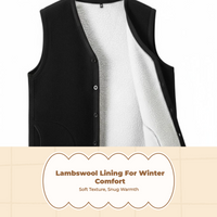 Fleece Lined Vest Men's Winter Outdoor Sport