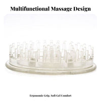 Oval Skin Scrubber Deep Cleansing Head Massager Ergonomic Grip Included for Gentlemen, Adults, Home, Shower, Bathroom