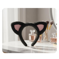 Cat Ears and Tail Set Customizable Fit Animal Cosplay Accessories Lightweight Soft Pile Animal Costume Set for Kids, Women, Halloween, Parties