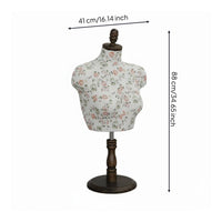 Female Torso Mannequin Sturdy Base Dress Form Torso Neck Cap for Sewing Room