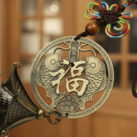 Copper Wind Chime Auspicious Charm Fortunate Metal Wind Bell Crisp Sound