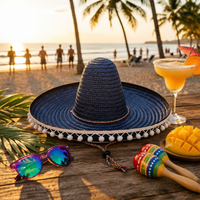 Mexican Straw Hat Colorful Sombrero Hat Lightweight for Halloween, Vacation