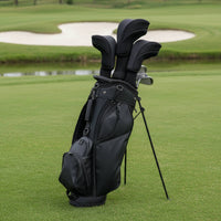 3 Pieces Wood Club Head Cover Long Neck Golf Club Head Cover Textured