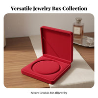 Elegant Design Pearl Necklace Box Soft Interior Velvet Jewelry Set Box Secure Closure for Mom, Women, Mother's Day, Anniversaries, Birthdays