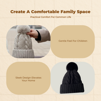 Fleece Lined hat, Warm Knit Winter Hat for Women, Soft Cap